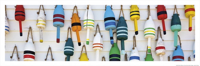 Colorful lobster trap buoys Photo Colorful lobster trap buoys par Philip Plisson