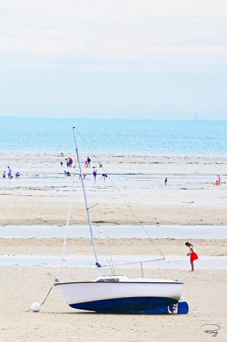 Photo La plage du Men Du entre Carnac et la Trinité-sur-Mer par Philip Plisson