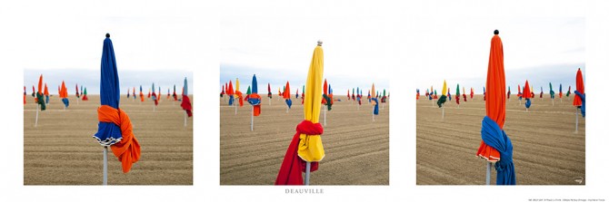 Les parasols de Deauville, Normandie Photo Les parasols de Deauville, Normandie par Philip Plisson