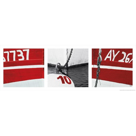 Mouillage et étraves rouges