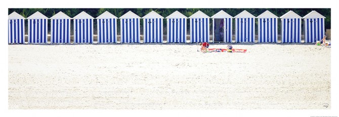 Photo Cabines de plage à Carantec, Finistère par Philip Plisson