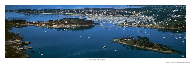 La rivière de Crac'h et le port de la Trinité-sur-Mer, Morbihan Photo La rivière de Crac'h et le port de la Trinité-sur-Mer, Morbihan par Philip Plisson