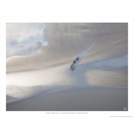 Basse mer sur la baie du Mont-Saint-Michel, Normandie
