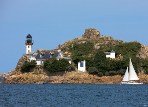 Photo L'île Louët en baie de Morlaix, Breatgne par Philip Plisson
