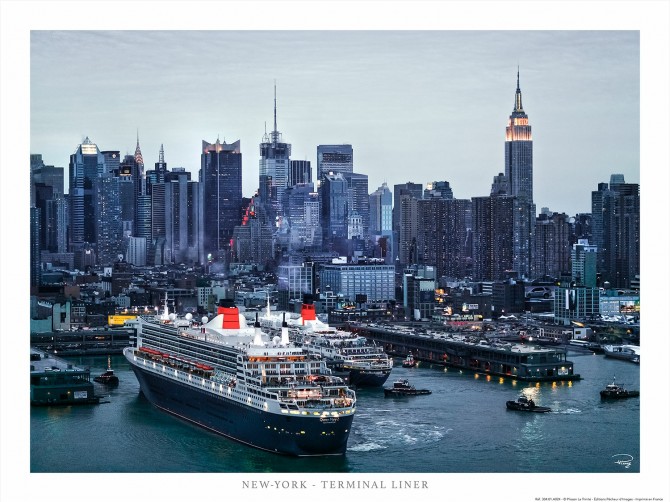 Photo Paquebots à New-York, Etats-Unis par Philip Plisson