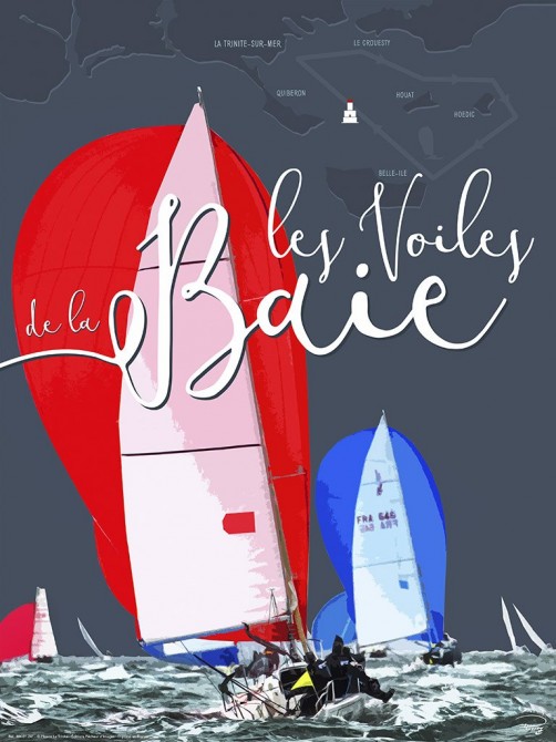 Affiche Les Voiles de la Baie, régate en Bretagne Photo Affiche Les Voiles de la Baie, régate en Bretagne par Philip Plisson