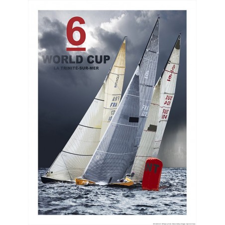 Affiche coupe du monde de 6 mètres JI en baie de Quiberon
