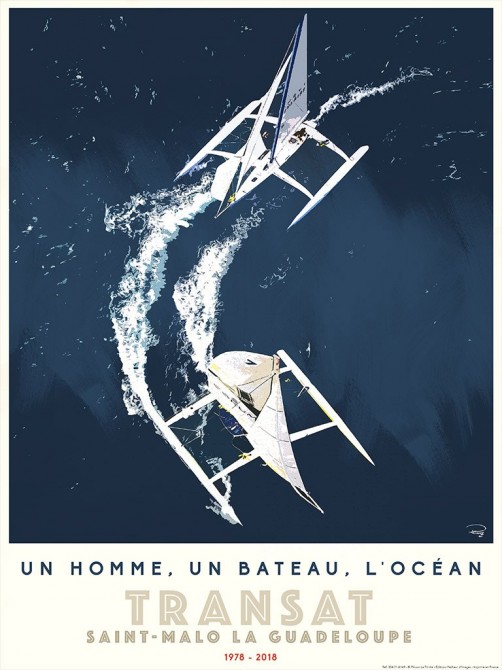 Affiche Transat Saint-Malo - La Guadeloupe Photo Affiche Transat Saint-Malo - La Guadeloupe par Philip Plisson