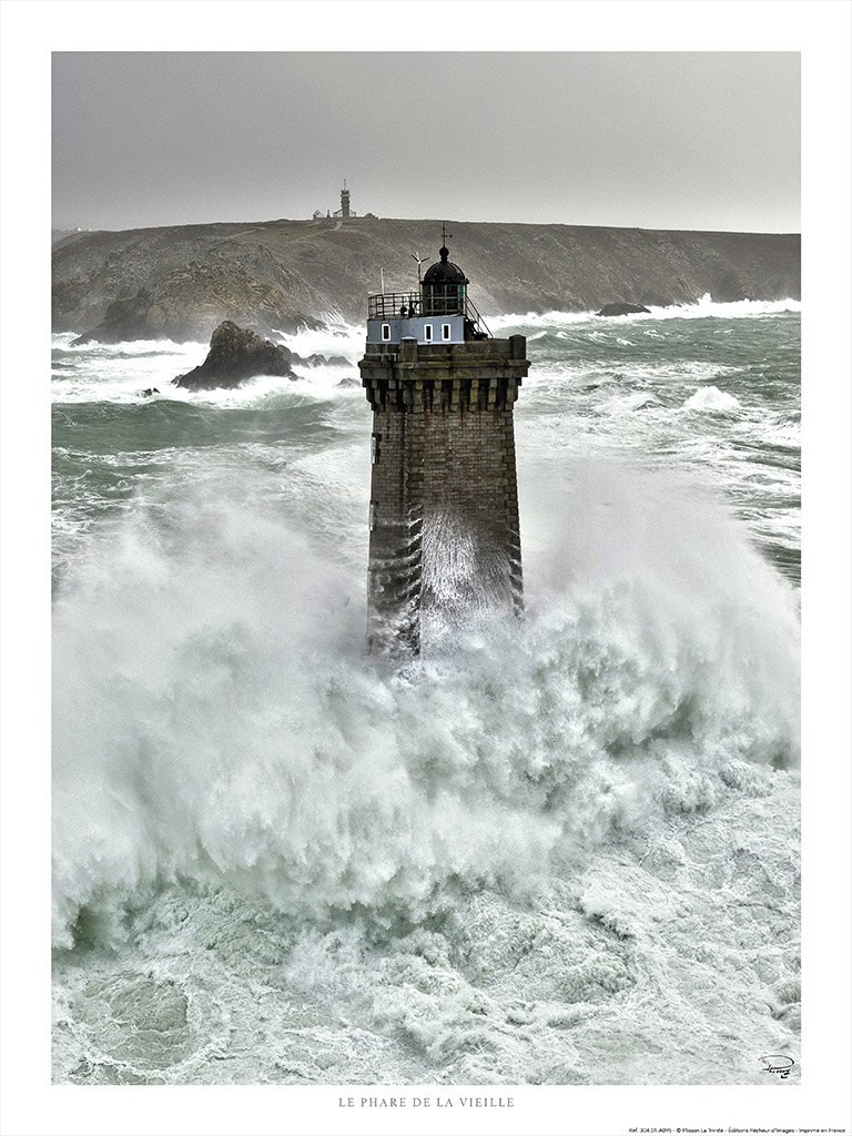 Aquarelle Originale Signée - Phare De La Vieille, Pointe Du Raz - 2024 - Paysage
