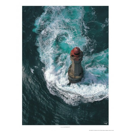 Le phare de la Jument dans le courant du Fromveur, Ouessant