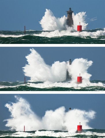 Photo Le phare du Four dans la tempête, Finistère, Bretagne par Philip Plisson