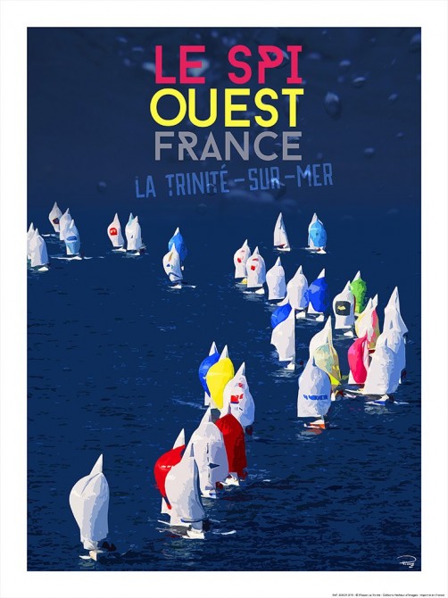 Affiche Spi Ouest-France à la Trinité-sur-Mer Photo Affiche Spi Ouest-France à la Trinité-sur-Mer par Philip Plisson