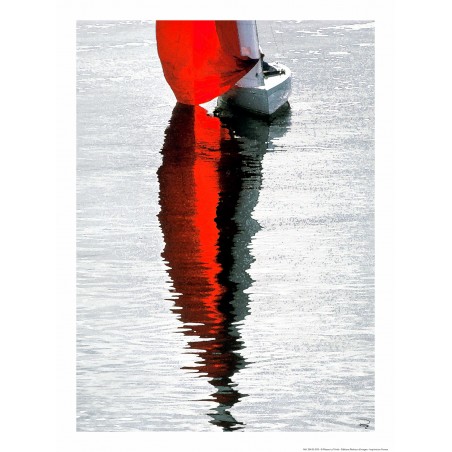 Spi rouge en baie de Quiberon
