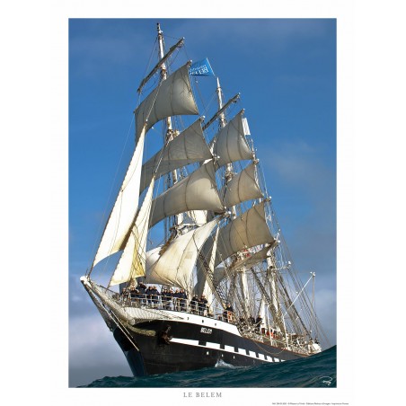 Le trois-mâts barque Belem toutes voiles dehors