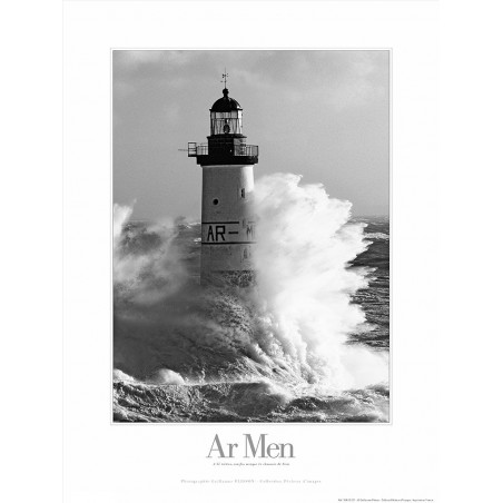 Le phare d'Ar-Men en noir & blanc