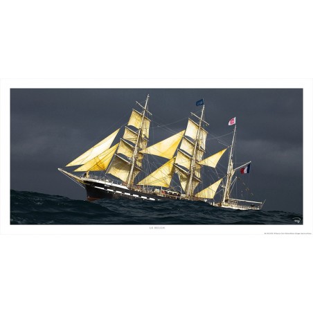 Le trois-mâts barque Belem dans la Houle