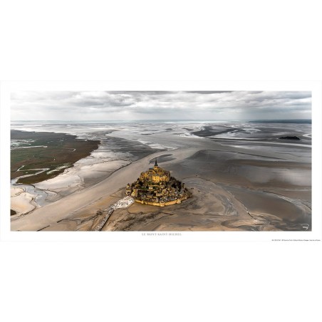 Le Mont-Saint-Michel à marée basse, Normandie