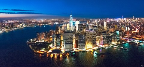 Photo New York la nuit, USA par Philip Plisson