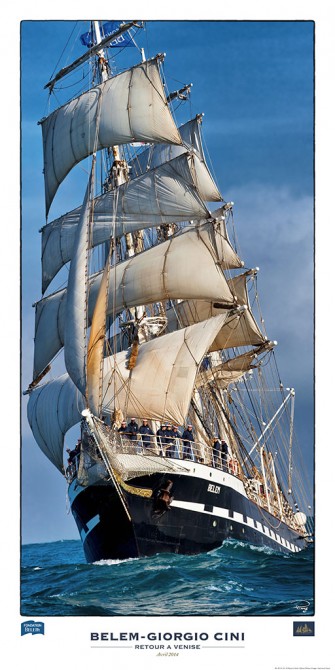 Sous l'étrave du Belem, dernier trois-mâts barque français Photo Sous l'étrave du Belem, dernier trois-mâts barque français par Philip Plisson