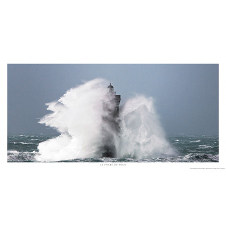 Tempête sur le phare du Four, finistère, Bretagne