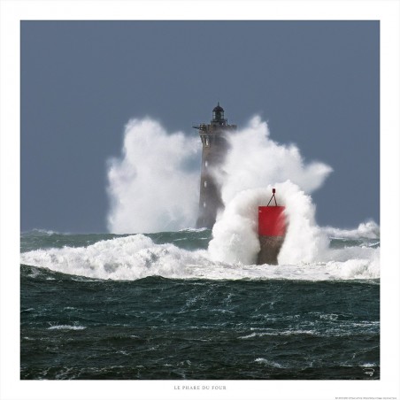 Le phare du Four dans la tempête
