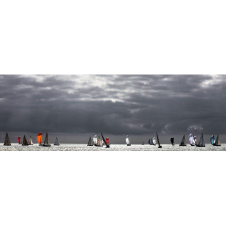 Gloomy sky on the regatta