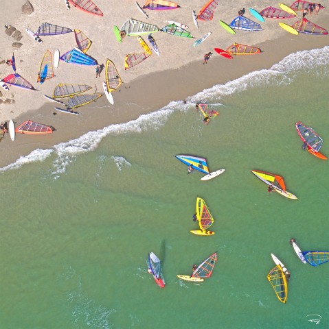Photo Planche à voile, Carnac, Morbihan, Bretagne par Philip Plisson