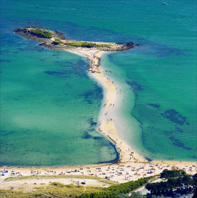 Photo Plage du Men Du vue du ciel, Morbihan, Bretagne par Philip Plisson