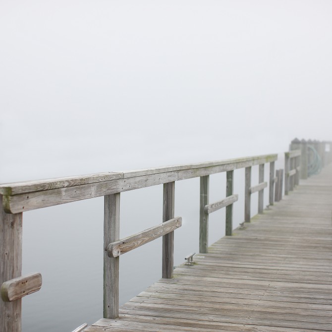 Photo Trio passerelle dans la brume, USA par Philip Plisson