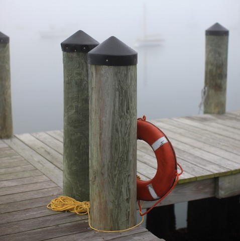 Photo Trio passerelle dans la brume, USA par Philip Plisson
