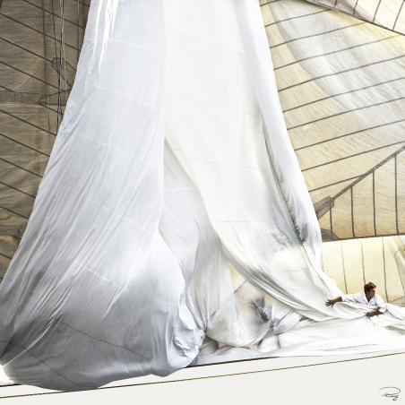 Jeu de voile à bord d'un voilier classique