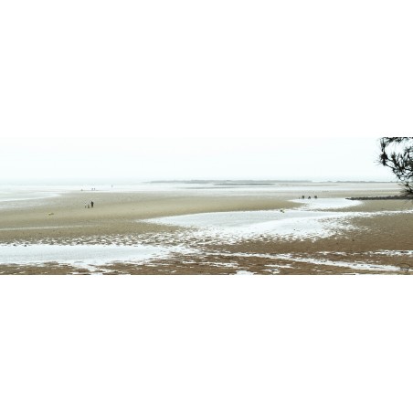 Basse mer sur la plage du Men Du, Morbihan, Bretagne