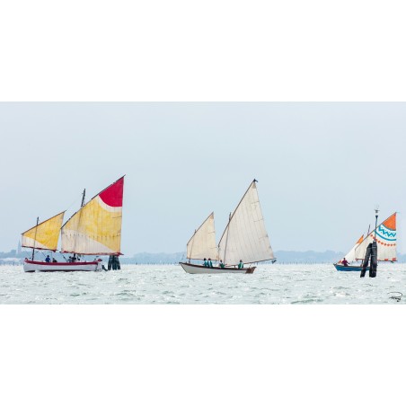 Voiliers traditionnels sur la lagune de Venise