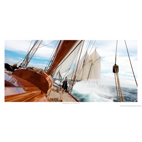 A bord de Mariquita, classique yacht