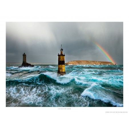 Tempête sur la Pointe du Raz et le phare de la Vieille