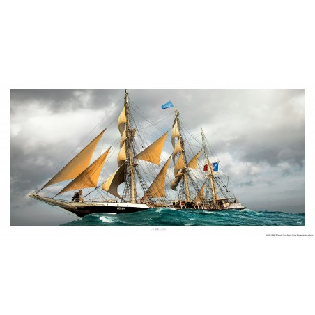 Le Belem, trois-mâts barque, toutes voiles dehors