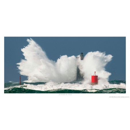 Vagues à l'assaut du phare du Four