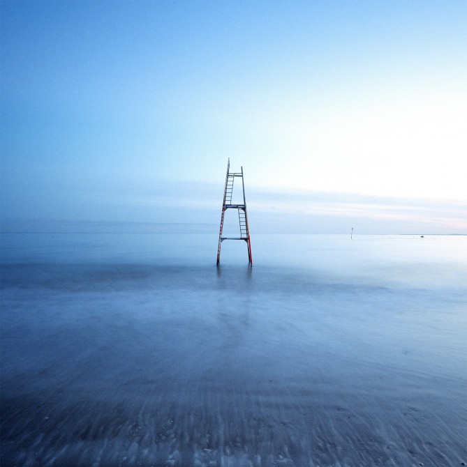 Photo Plongeoir à marée basse, Bretagne par Guillaume Plisson
