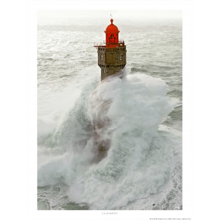 Tempête sur le phare de la Jument, Ouessant, Bretagne