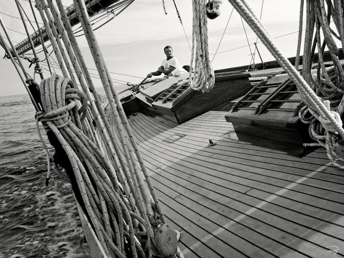 Sur le pont de Pen Duick Photo Sur le pont de Pen Duick par Philip Plisson