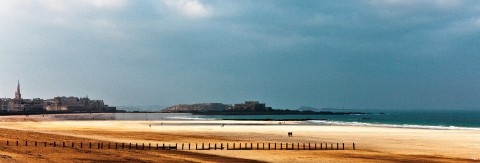 Photo The Sillon beach, Saint-Malo, Ille-et-Vilaine, Brittany par Philip Plisson