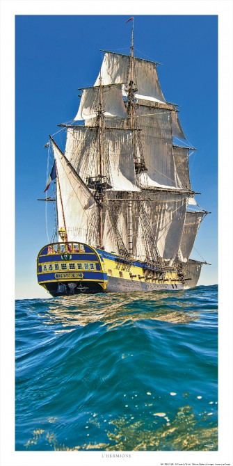Photo La frégate Hermione par Philip Plisson