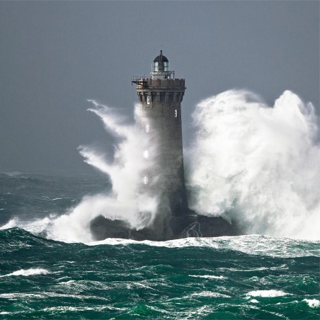 Tempête sur le phare du Four, Finistère, Bretagne