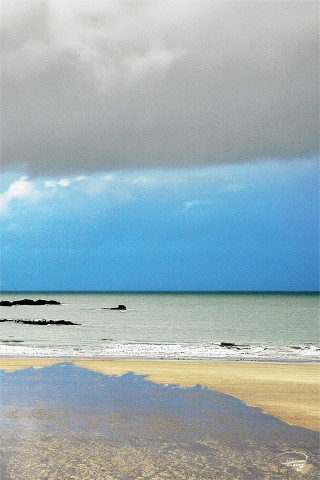 Photo Ciel de traine sur la plage de Saint-Malo, Bretagne par Philip Plisson