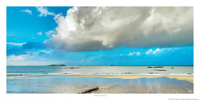 Photo Ciel de traine sur la plage de Saint-Malo, Bretagne par Philip Plisson