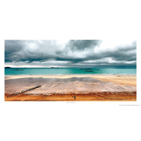 Un hiver sur la plage du Sillon à Saint-Malo, Bretagne