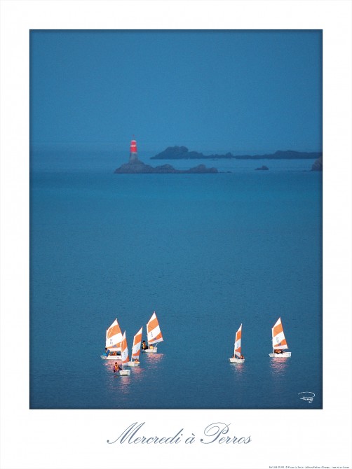 Photo Mercredi à Perros-Guirec, école de voile par Philip Plisson