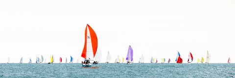 Photo Sailboats in regatta in Quiberon Bay par Philip Plisson