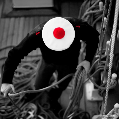 Photo Mousses à bord du Belem, Marine Nationale par Philip Plisson