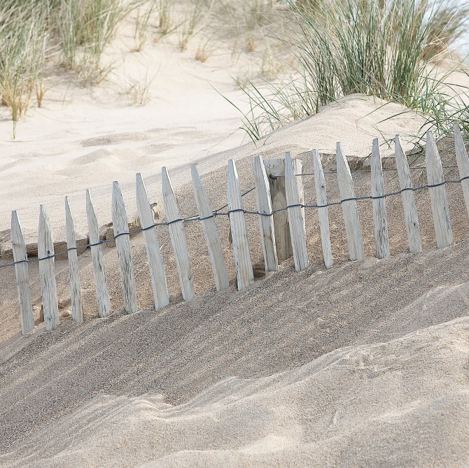 Photo Dune et ganivelles en Bretagne par Philip Plisson